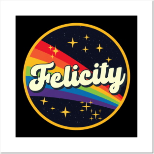 Felicity // Rainbow In Space Vintage Style Posters and Art